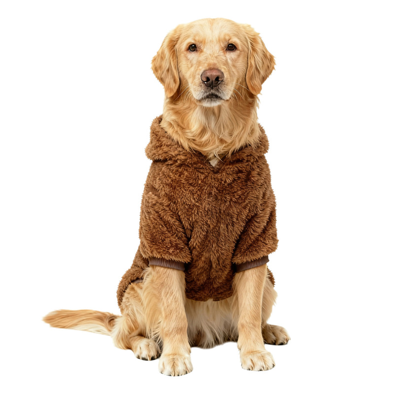 Warm Winter Dog Hoodie for Golden Retriever & Labrador - Fleece-Lined Outdoor Dog Coat for Medium & Large Breeds — image 1
