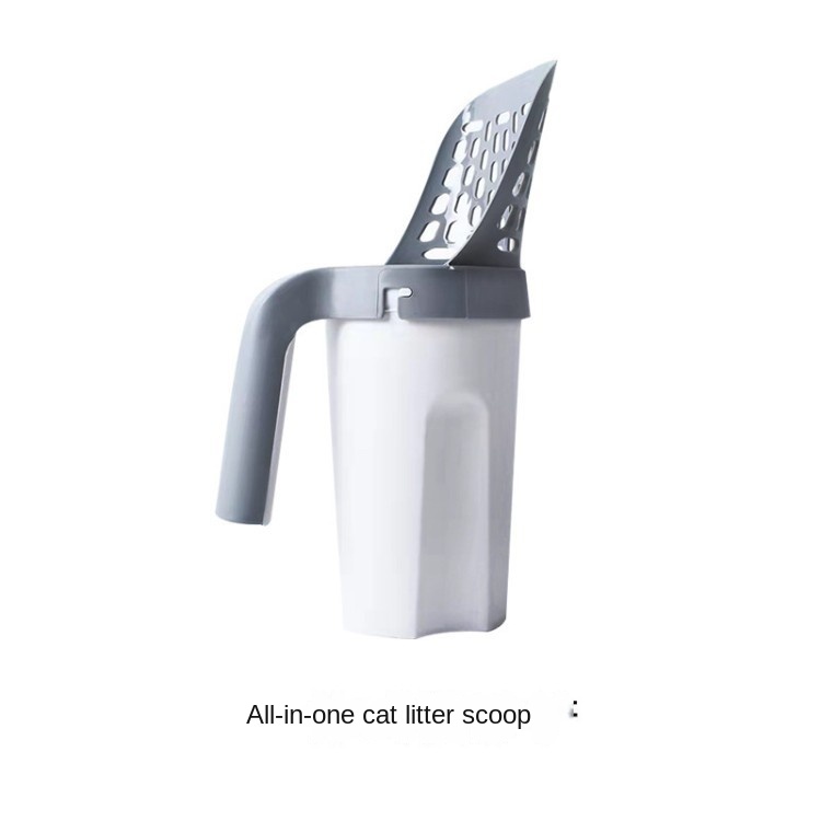 One piece cat litter scoop detachable large capacity filter cat litter scoop cat and dog dropper — image 1