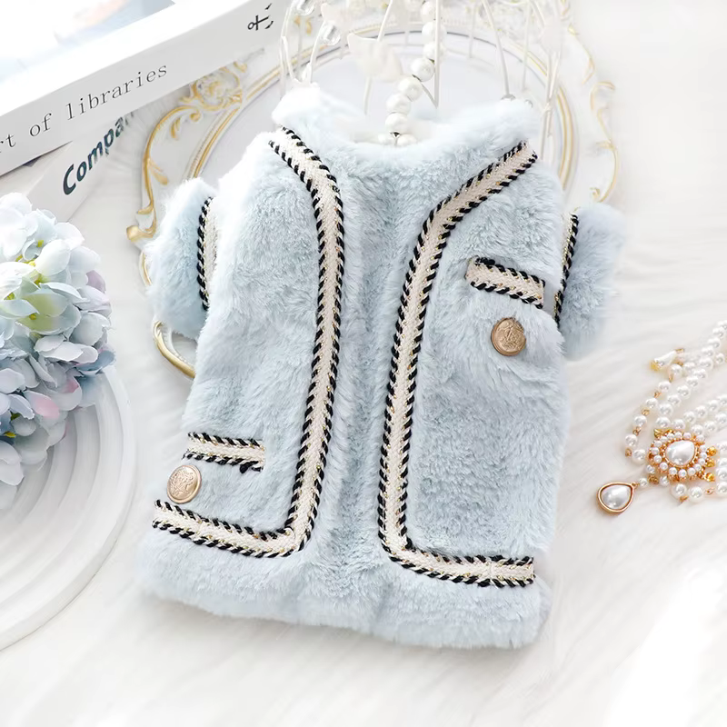 Luxury Dog Clothes Autumn Winter Thick Cat Princess Cotton Sweater Coat Cat Pomeranian Schnauzer Puppy Costume Yorkshire Pugs — image 3