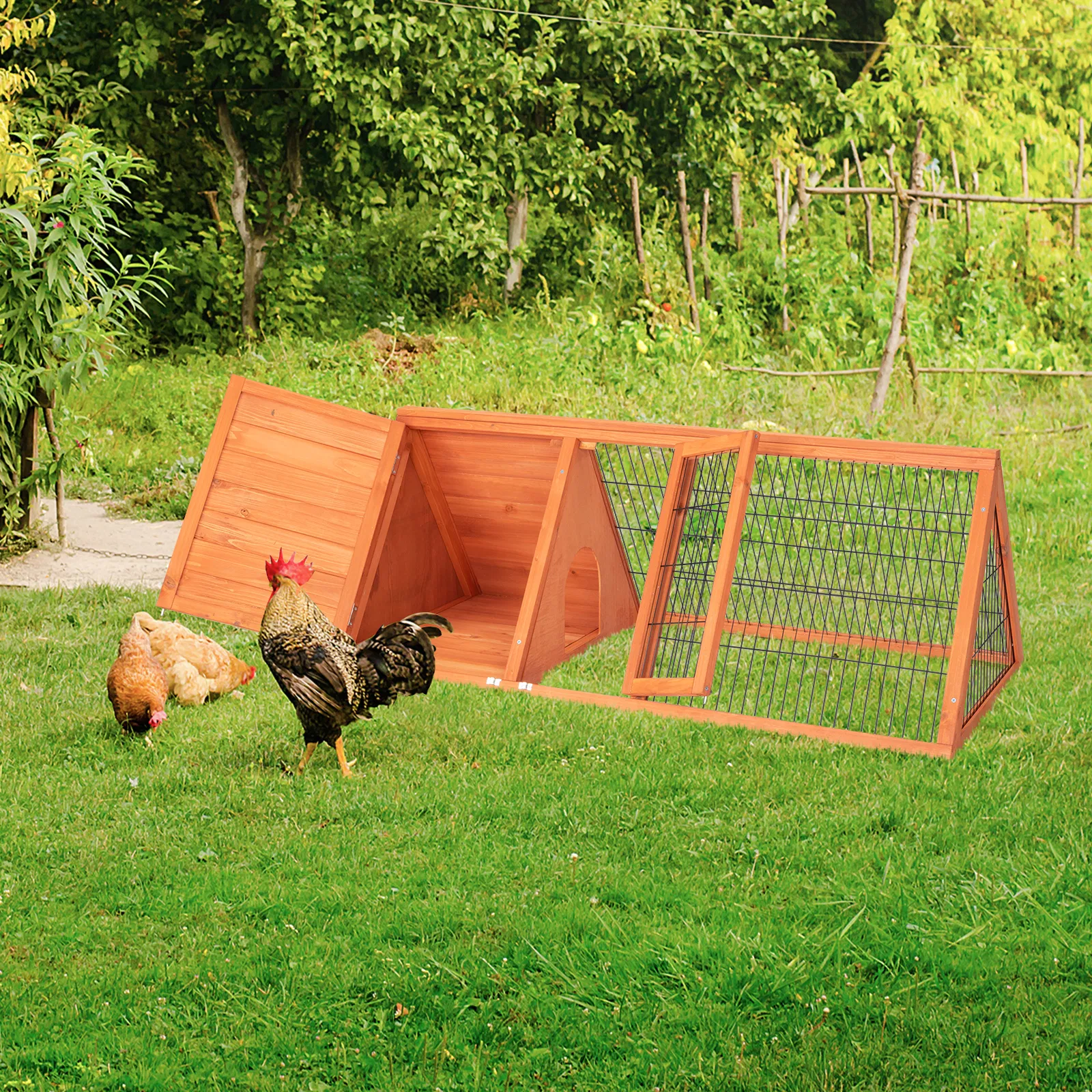 50" Wooden Rabbit Guinea Pig Hutch Wooden Rabbit Guinea Pig House — image 1
