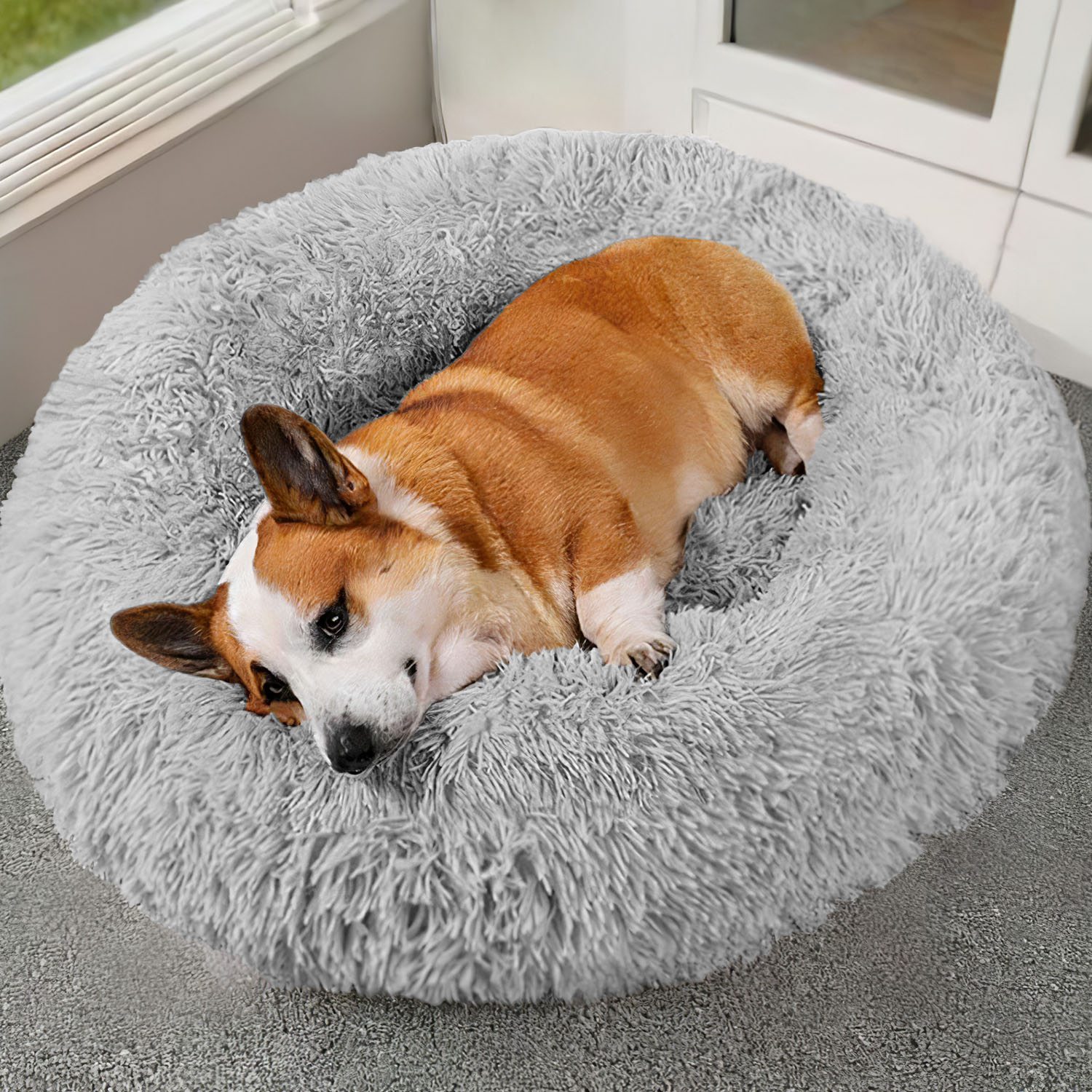 Cama de Pelo Suave para Perros y Gatos, Colchón Cálido Acogedor para Mascotas — imagen 18