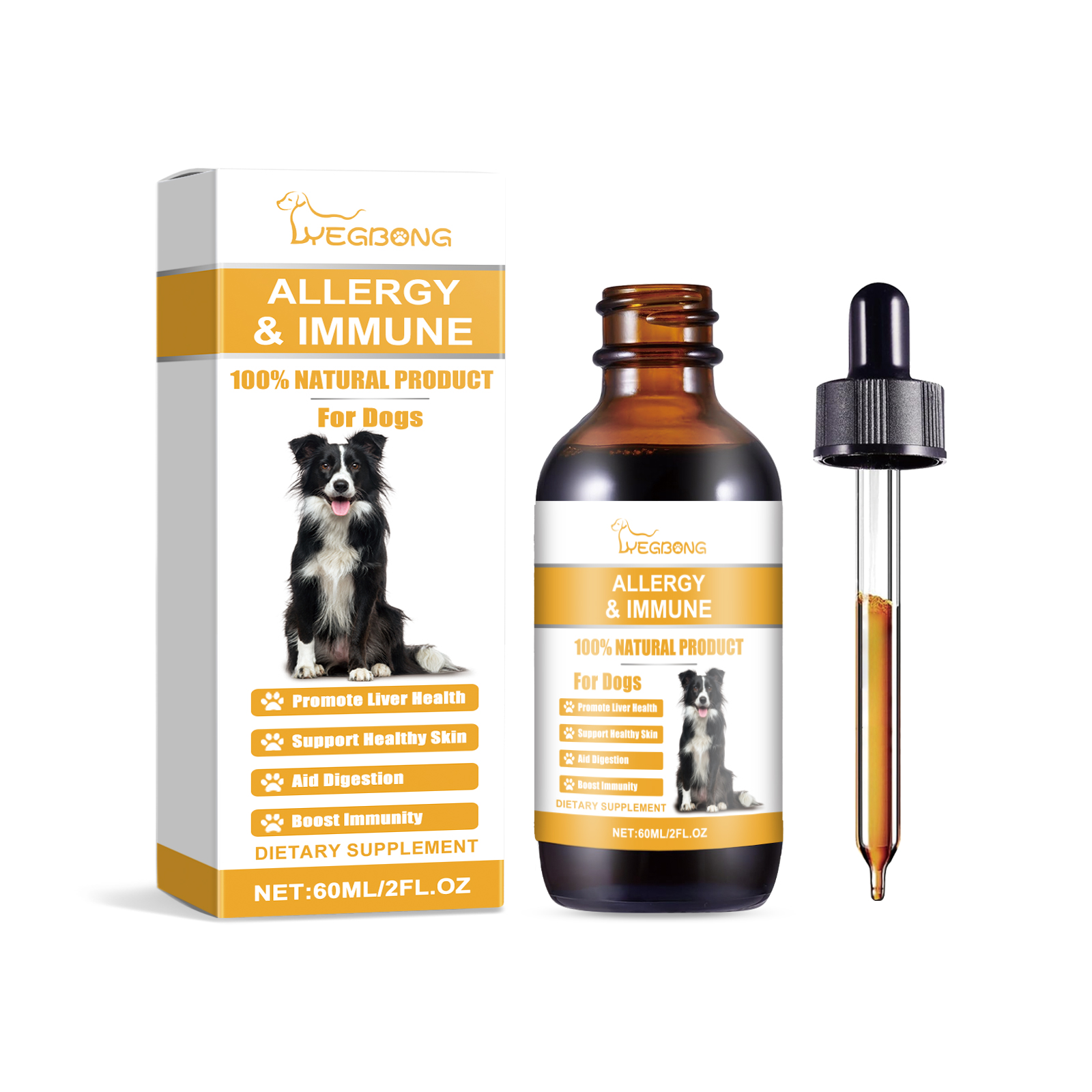 Gotas de Cuidado Corporal para Perros, Alivio y Nutrición para el Bienestar Canino — imagen 1