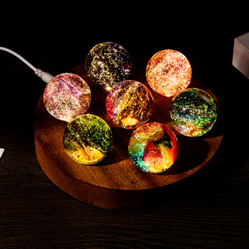 Creative Colorful Glass Dragon Ball Luminous Crystal Ball Seven Star Array Birthday Gift Home Decoration Light Luxury Ornament — image 10