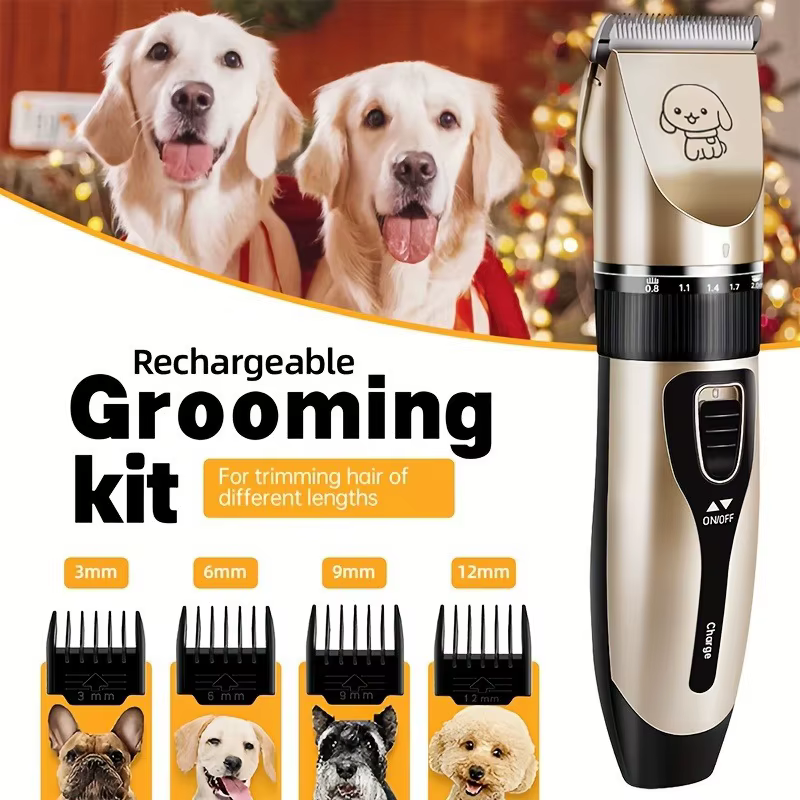 Pet Hair Trimmer Kit Electric Precision Clippers Perfect for Professional Grooming at Home, Ideal for Dogs and Cats — image 3