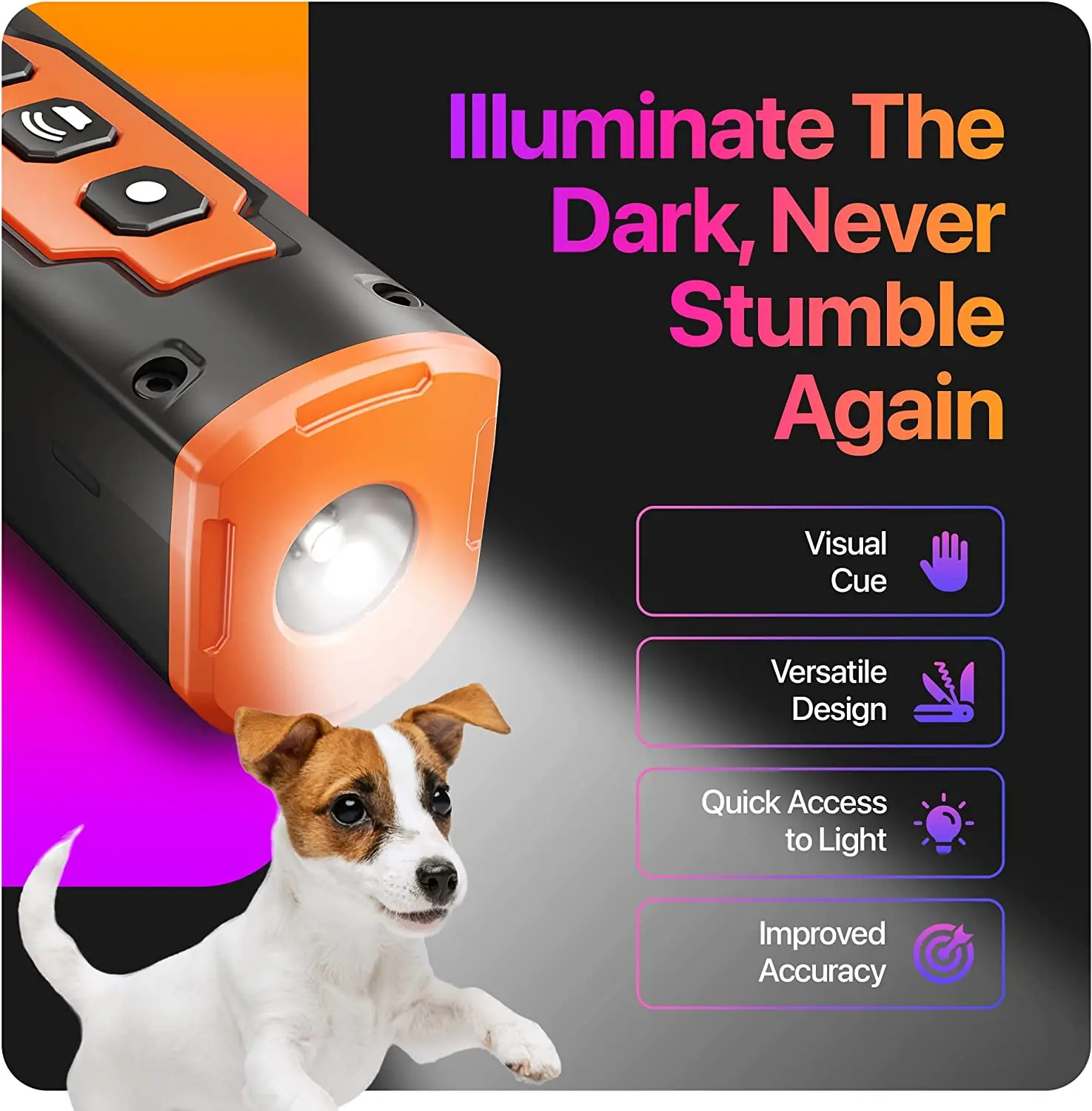 XP30 Release Pet Dog Repeller Ultrasonic Dog Training Device Rechargeable Anti Dog Bark Deterrent Device With LED Flashlight — image 4