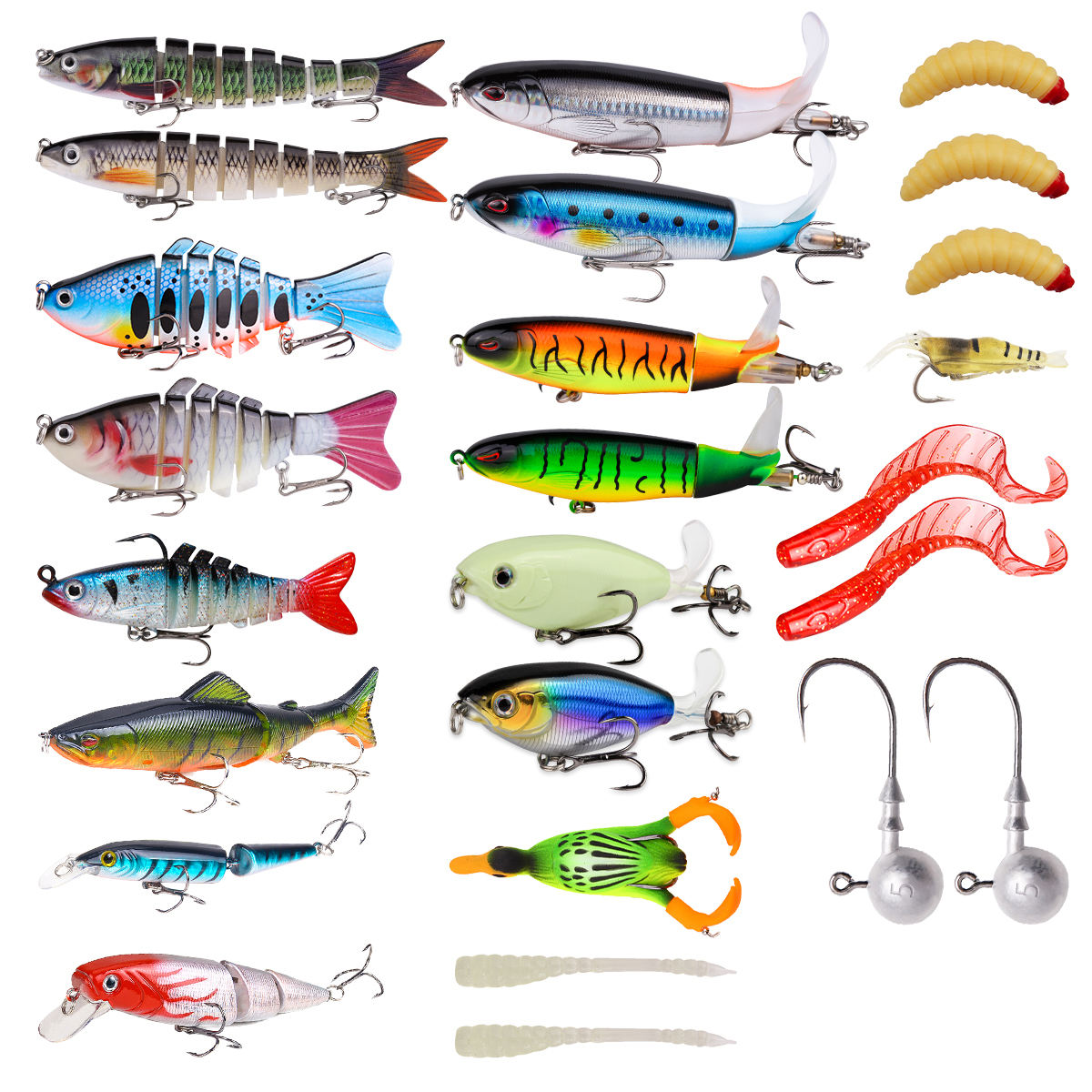 Set de 25 Piezas de Señuelos Topwater de Hélice Multi-sección para Pesca, Señuelo Realista de Pato y Accesorios de Rana, para Pesca de Lubina en Agua Dulce — imagen 1
