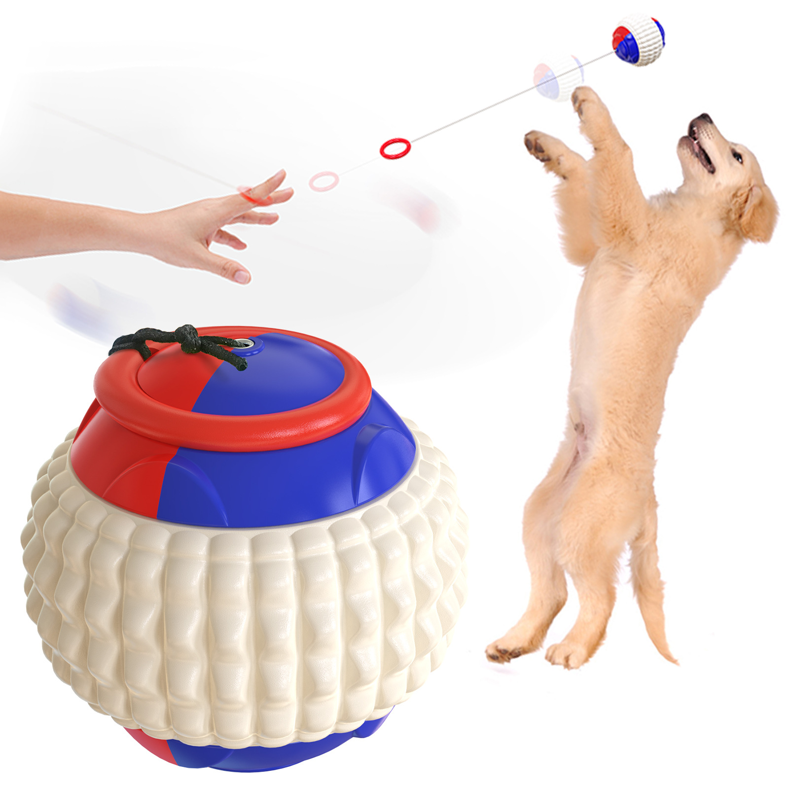 Pet Supplies Training Hand Toss Ball Molar Bite Interactive Relief Dog Toys — image 2