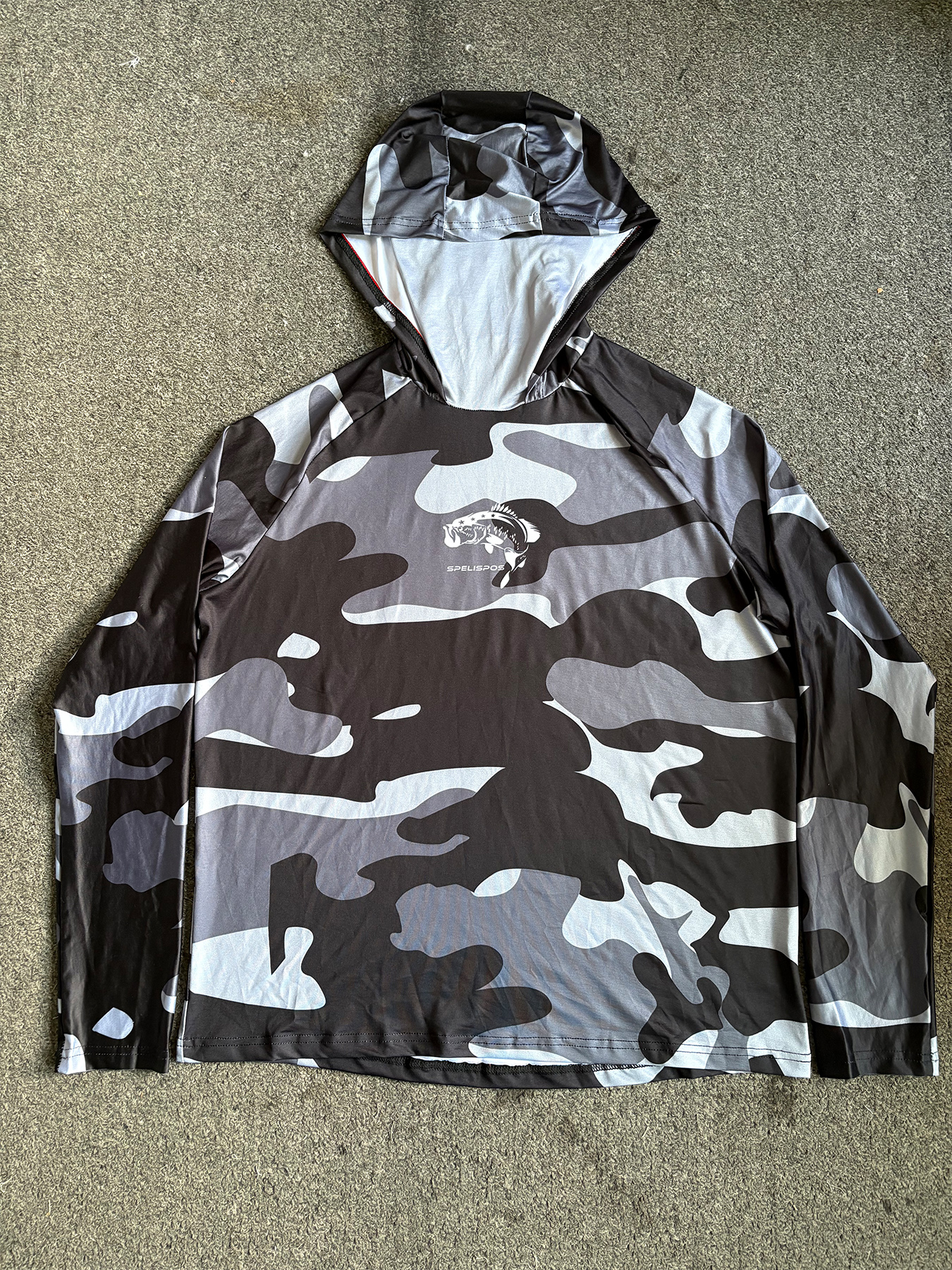 Fishing Hoodie Face Mask Neck Cover Sailing Shirt Summer Men Long Sleeve Sun Protection Hunting Jersey Camisa De Pesca Performance Fish Gear Beach Tops Wear Climbing Uniform — image 2