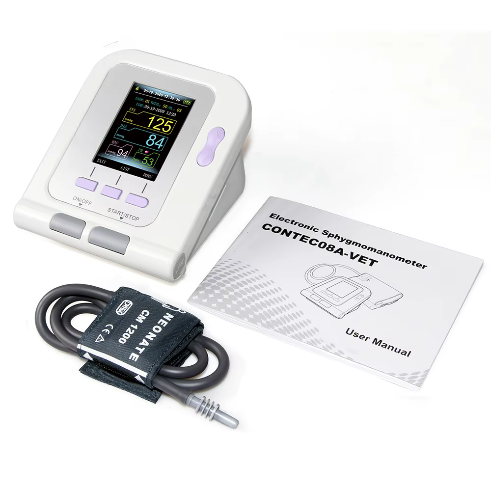 Monitoreo de Presión Arterial Digital Veterinario CONTEC08A para Animales con Manguito Automático — imagen 3
