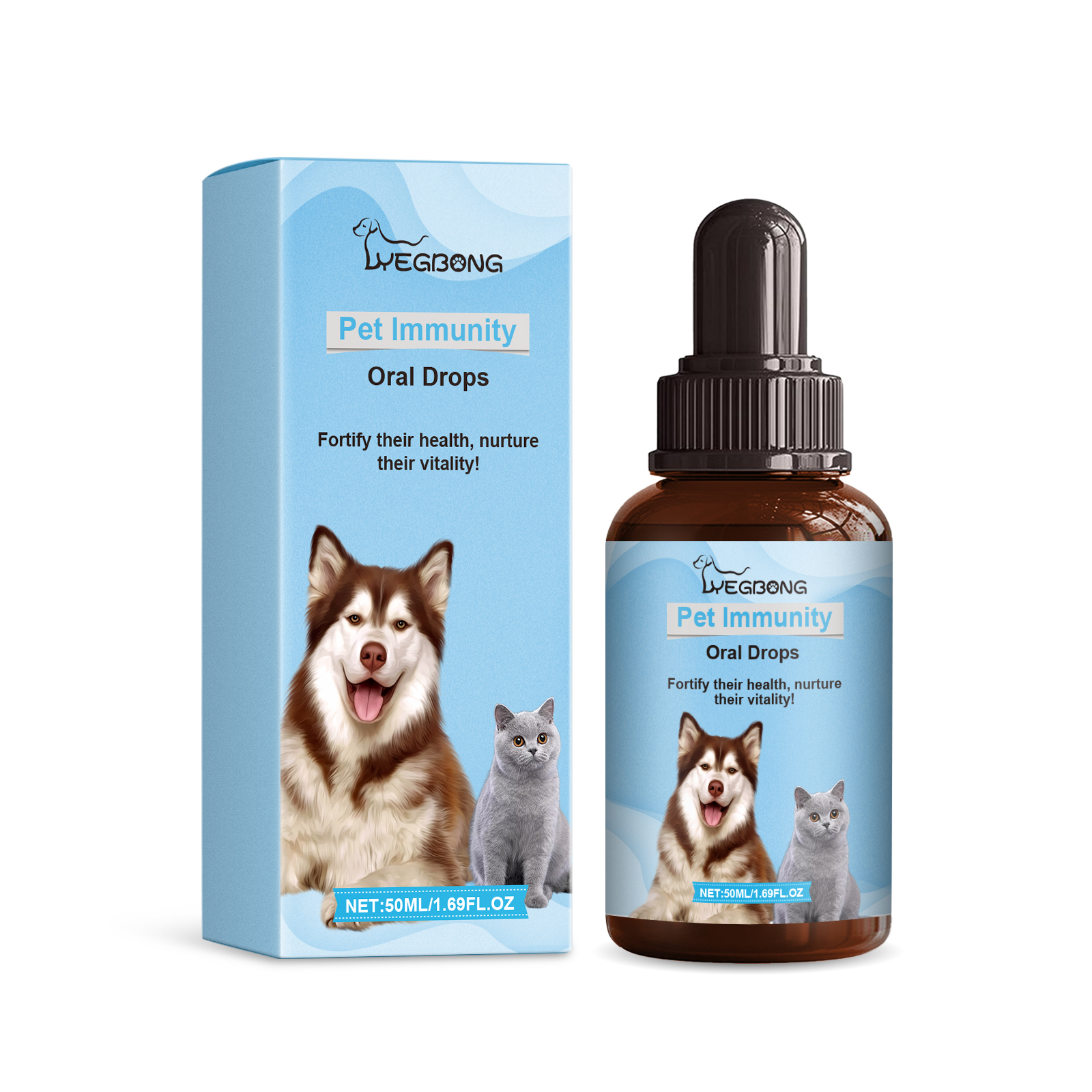 Gotas Orales para Inmunidad de Mascotas, Fórmula Nutricional y de Salud Inmunitaria para Gatos y Perros — imagen 3