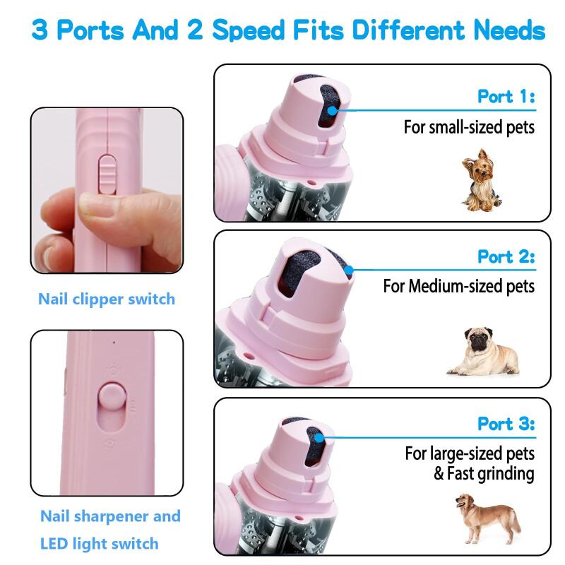 Cortaúñas para Mascotas 2 en 1 con Luz LED, Tijeras Especiales Detectoras de Vena Sanguínea para Perros y Gatos, Cortador de Uñas Multifunción para Patas de Animales, Artículos para Mascotas — imagen 6