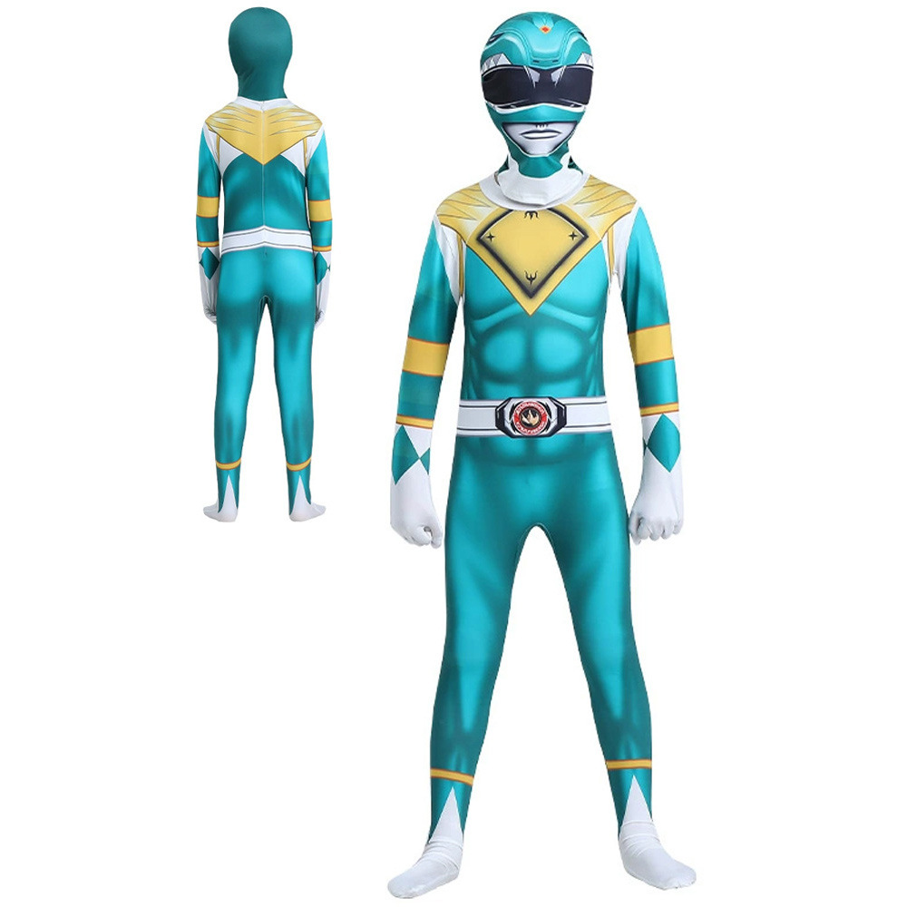 Dino Team Bodysuit Cosplay Costume Full Coverage Elastic Printed Suit Halloween Stage Performance Outfit — image 11