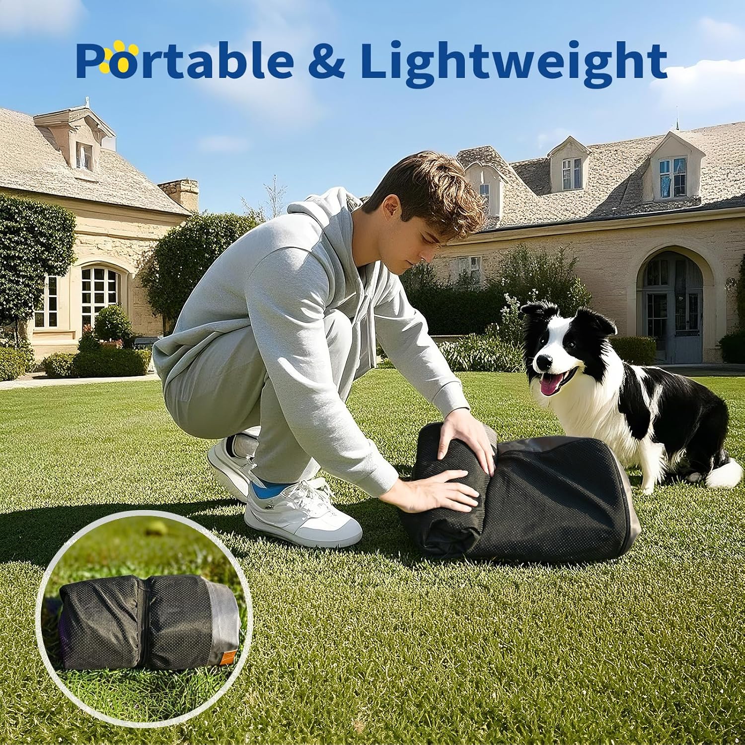 Colchón de Perro Inflatable Removible y Lavable para Exterior, Impermeable y Antideslizante para Máxima Comodidad en Verano — imagen 6