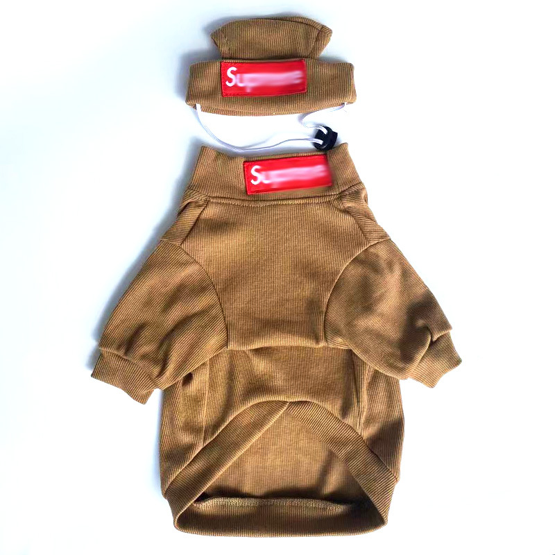 HYGGEPET Pet Clothing Fashion Brand Street Dog Clothing Fadou Teddy Schnauzer Undercoat Hat Set — image 2