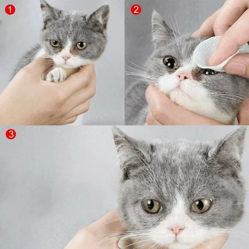 Set de 130 Piezas de Toallitas de Limpieza para Perros y Gatos, Toallitas para Ojos de Mascotas, Removedor de Manchas de Lágrimas para Aseo, Toallitas Suaves sin Espuma — imagen 3