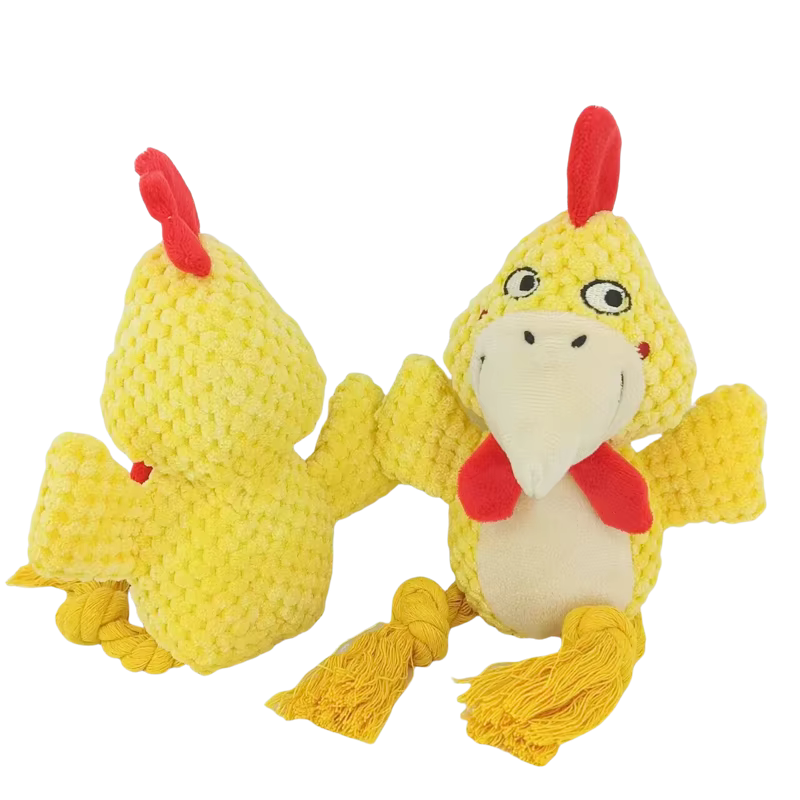 Dog Enrichment Toy Cute Animal Rope Dog Toy Plush Puppy Chew Pet Squeak Toy Cartoon Interactive Games For Dogs Stuff For Dogs — image 4