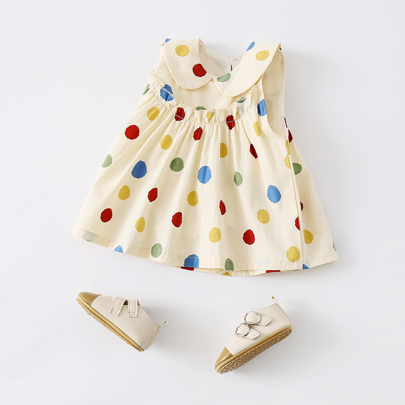 Children's Dot Print Butterfly Backless Dress for Toddler Girls — image 5