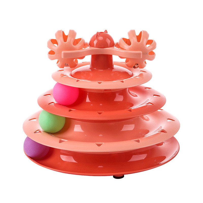 Four-layer track cat turntable cat toy cat turntable ball self-entertainment cat pet toy — image 5