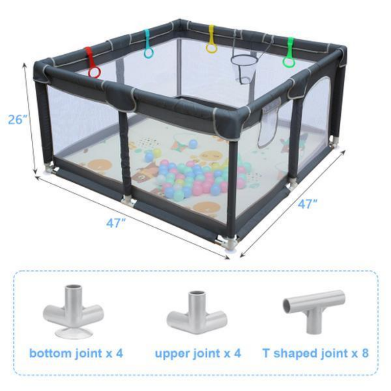 Corral de Tela para Bebé con Cerca Desmontable, Uso Interior y Exterior, Universal para Niños y Mascotas — imagen 10