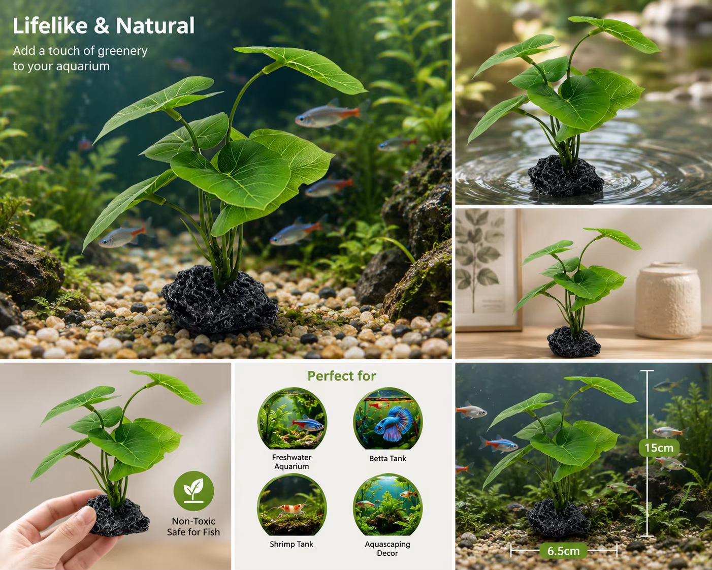Aquarium Simulation Plant Aquatic Plants Artificial Aquarium Plant Realistic Reptile Terrariums Plants Fish Tank Decoration — image 3
