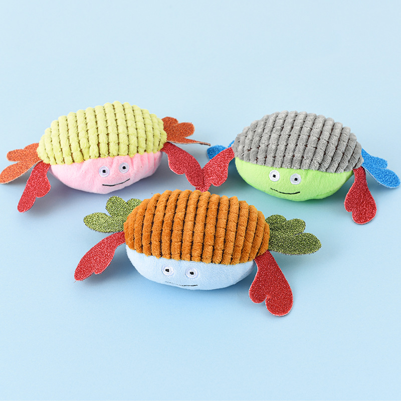 New Dog Toy Sounding Plush Molar Bite-Resistant Dog Toy Self-Healing Simulation Crab Dog — image 1