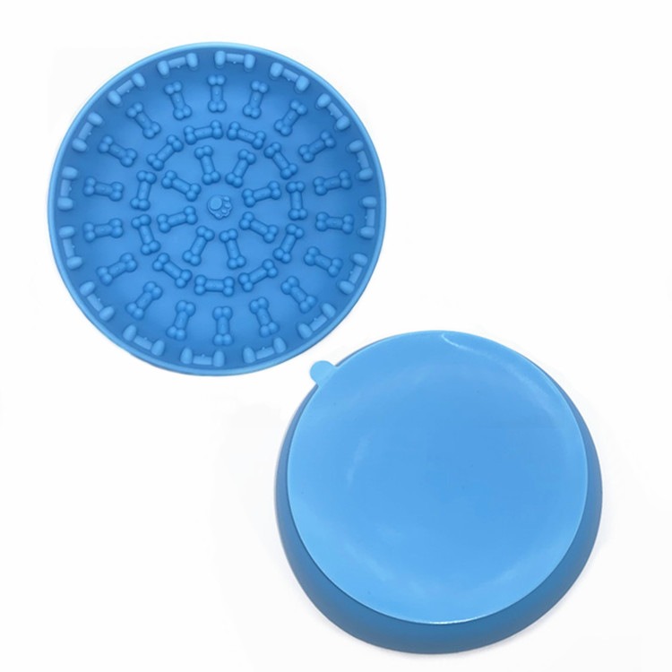 Pet slow feeding bowl Pet food utensils Cat and dog anti-choking slow feeding suction cup non-slip silicone slow feeding bowl — imagen 3