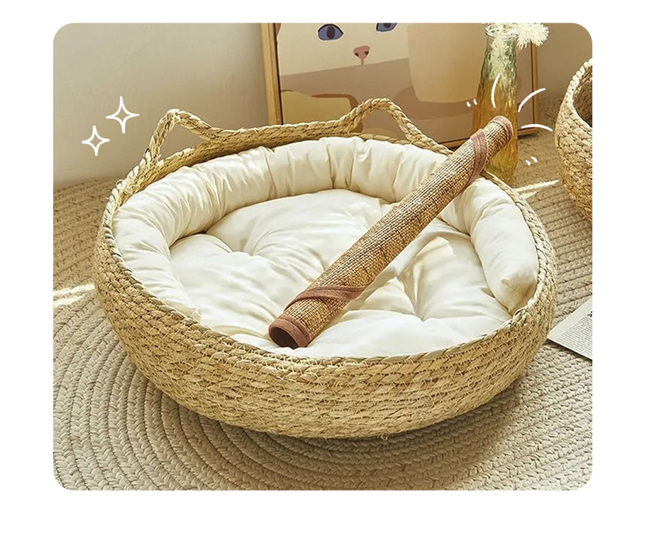 Cat Nest Winter Warm Cat Nest Cushion Thick Winter Round Nest House — image 4