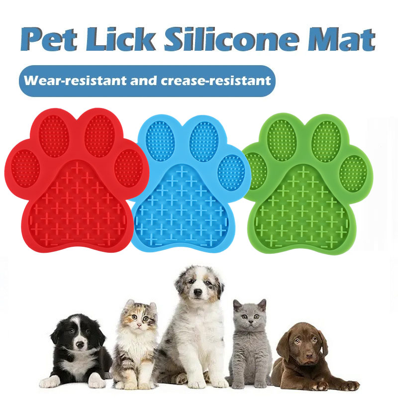 Plato de Lamer para Perros con Cepillo de Silicona Plato Lento para Mascotas Protección contra Pérdidas de Alimento Plato de Bautismo para Perros Distracción y Entrenamiento con Succion — imagen 1