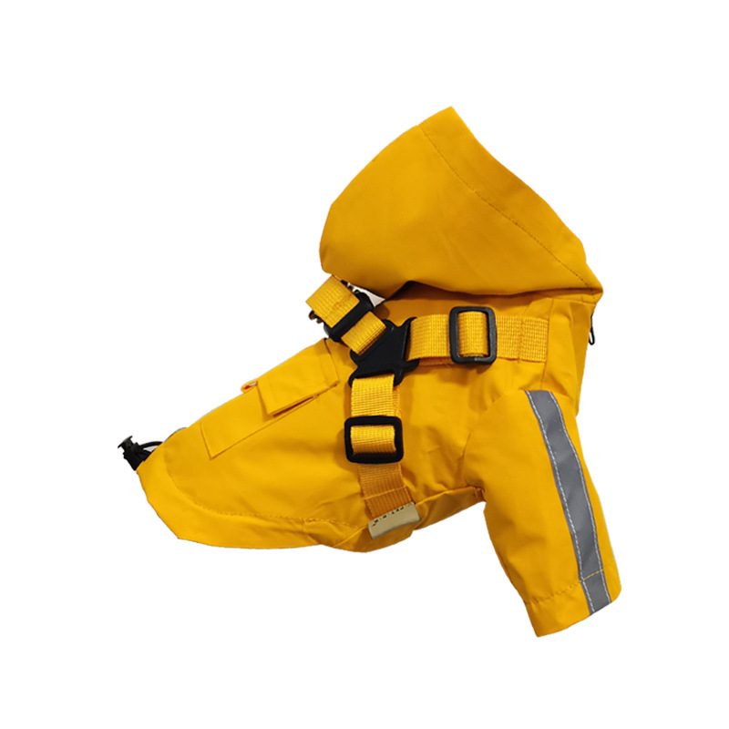 Pet Raincoat Dog All-Weather Raincoat Pu Outdoor Reflective Pet Poncho — image 6