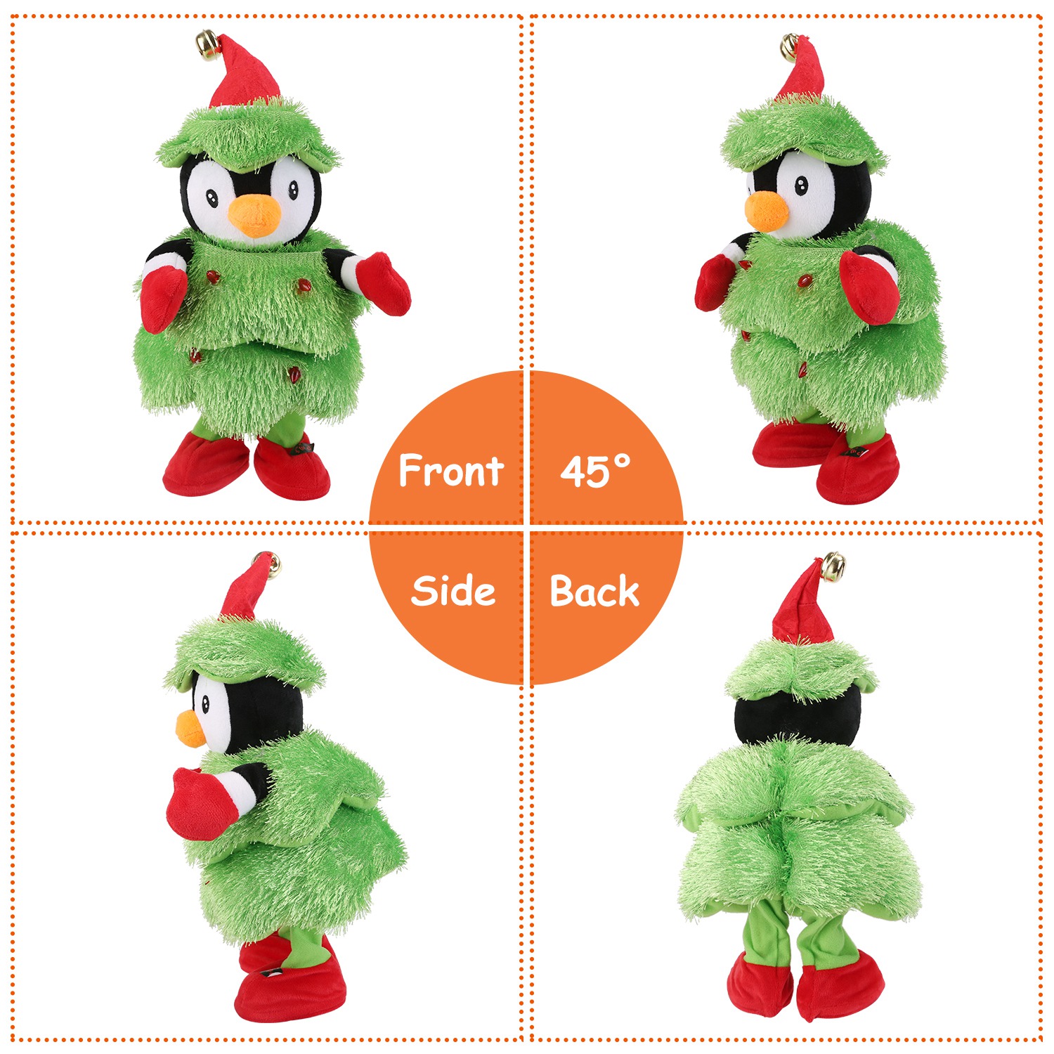 Plush de Elefante o Pinguino o Niño de Nieve con Movimientos Eléctricos que Baila, Canta y Habla Interactivamente con Canciones Divertidas para Regalos Navideños para Niños — imagen 18