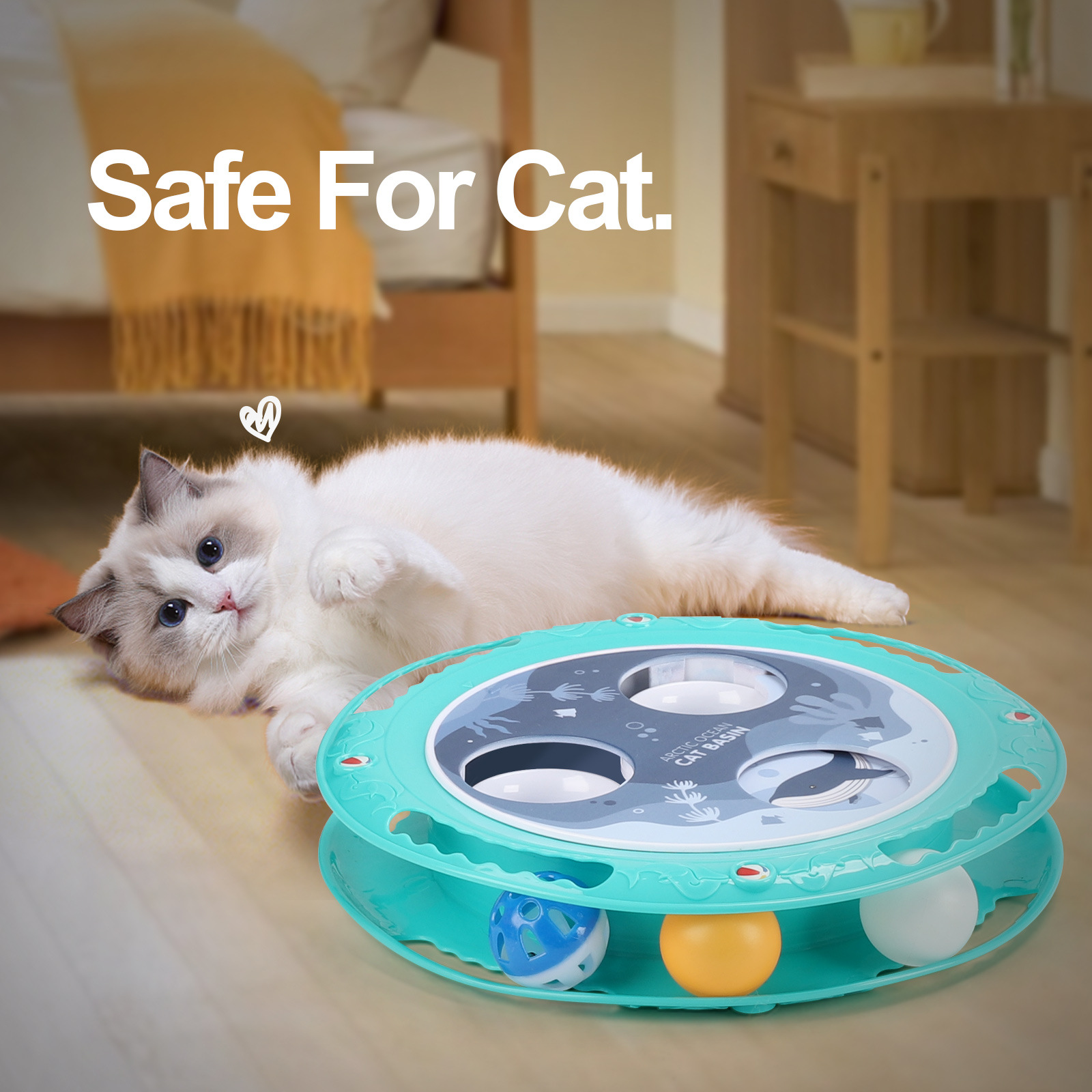 New Interactive Cat Ball Electric Toy 360 Degree Rotation Non-Slip Cat Turntable Toy — image 2