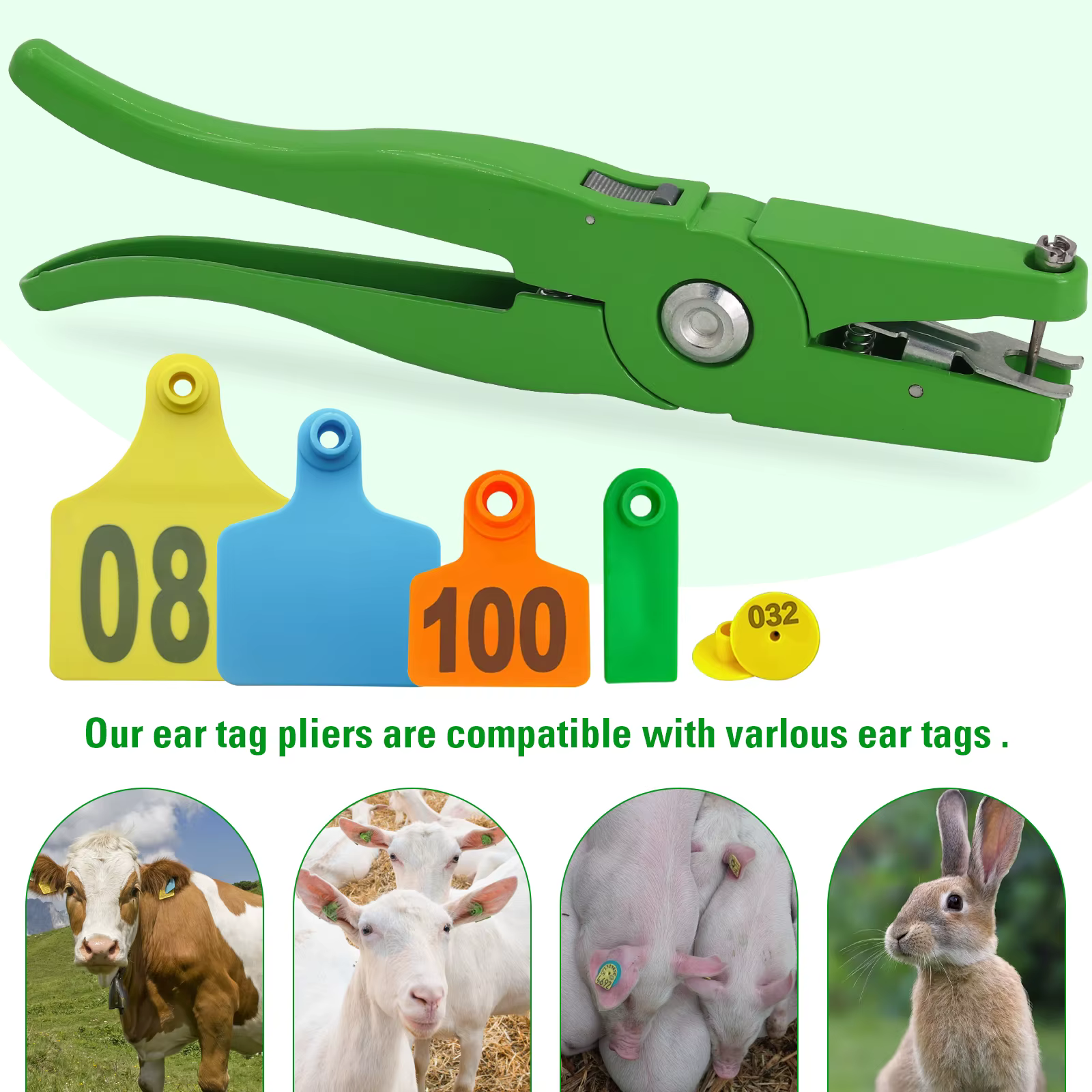 Ear Tag Pliers For Cattle Sheep Pigs Horses Rabbits Ear Label Scissors Metal Thorn Tongs For Animal Identification Equipment — image 5