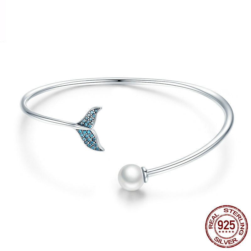 Pulgas de Sirena pulsera en plata esterlina 925 de plata noble — imagen 1