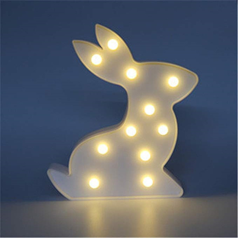 INS Creative Cute Rabbit Animal Modeling Light Children's Room Atmosphere Decoration Fun Night Light Shooting Props — image 8