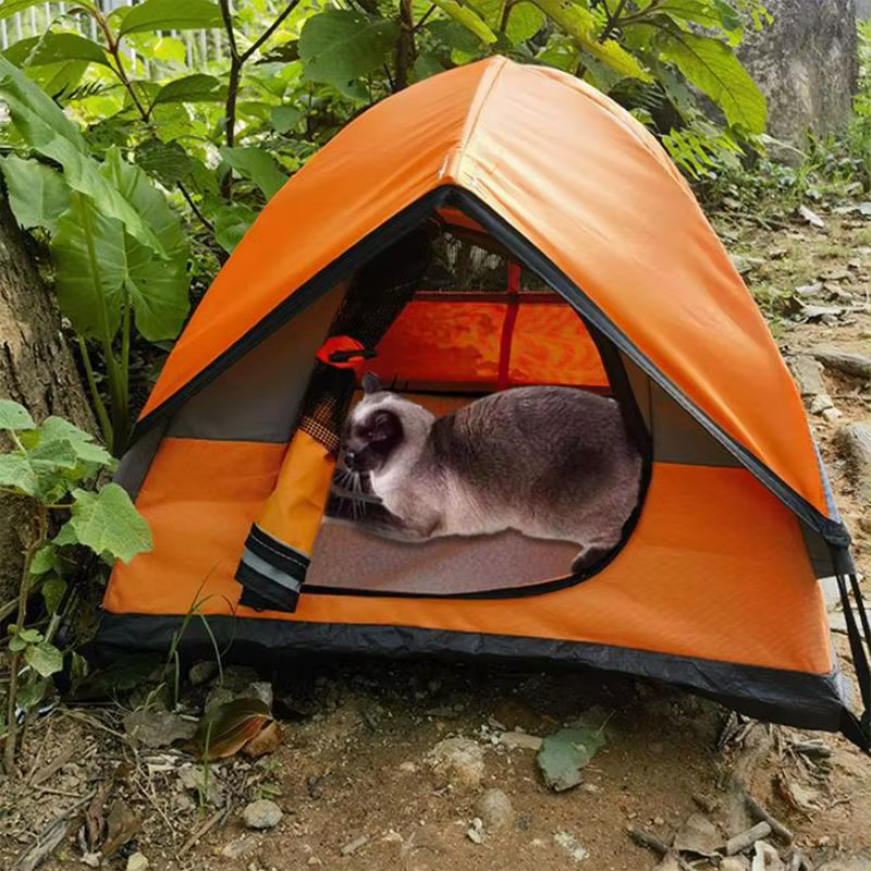 Casa de Tenda para Gatos Pequeña Casa Exterior para Mascotas Tenda Portátil para Perros y Gatos Pequeños — imagen 2
