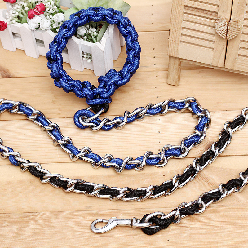 Cadena Antimordida para Perro, Correa de Tracción para Perros Grandes, Golden Retriever, Samoyedo, Husky, Cuerda de Tracción de Hierro, Accesorios para Mascotas — imagen 1