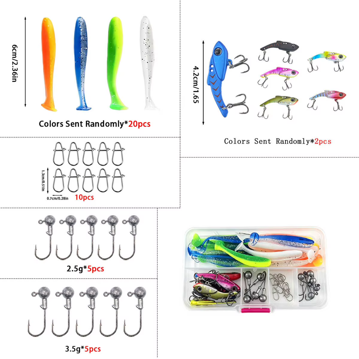 Juego Combo de Caña de Pescar Telescópica de 1.8m: Incluye Carrete Spinning, Señuelos, Anzuelos y Estuche de Viaje, Ideal Para Principiantes en la Pesca — imagen 5