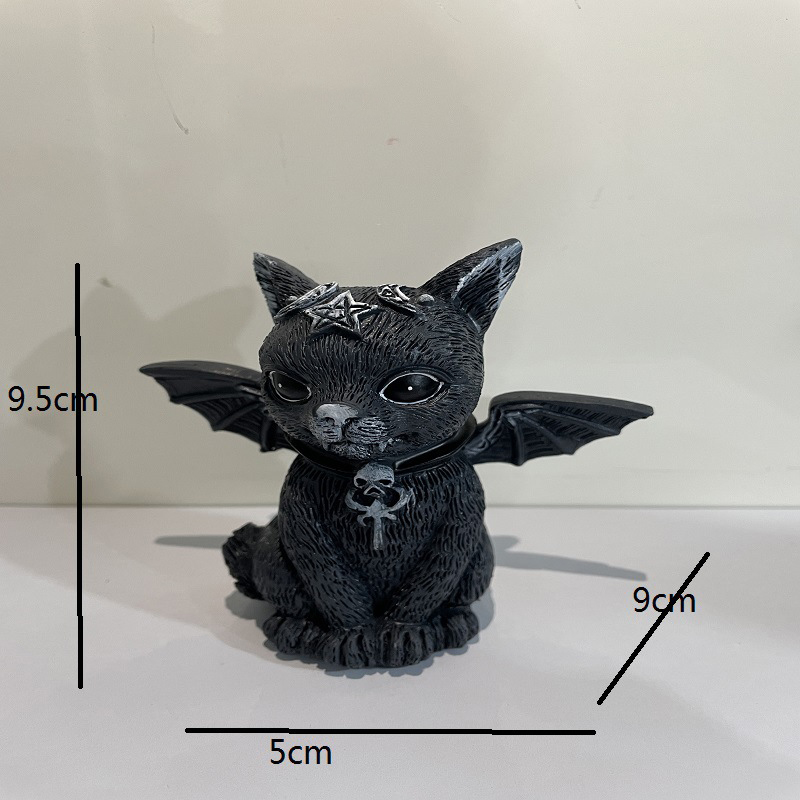 Figura de Arte de Gato Mágico de Resina para Decoración de Halloween — imagen 4