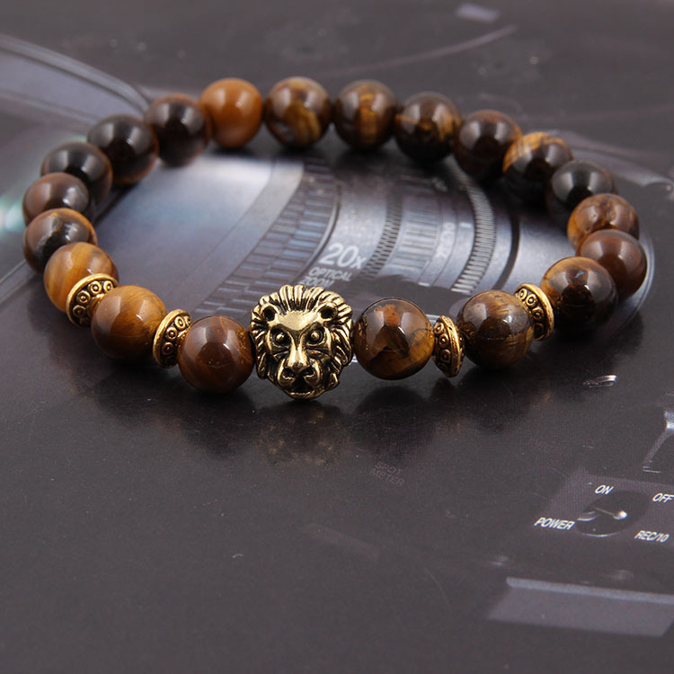 Natural Stone Owl Head Yoga Bracelet — image 24