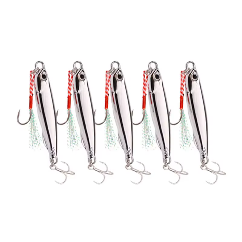 Líneas de Pesca Metálicas 10 piezas/paquete Jig Lures 30g/40g Plata Silvícola para Pescar en Mar — imagen 3