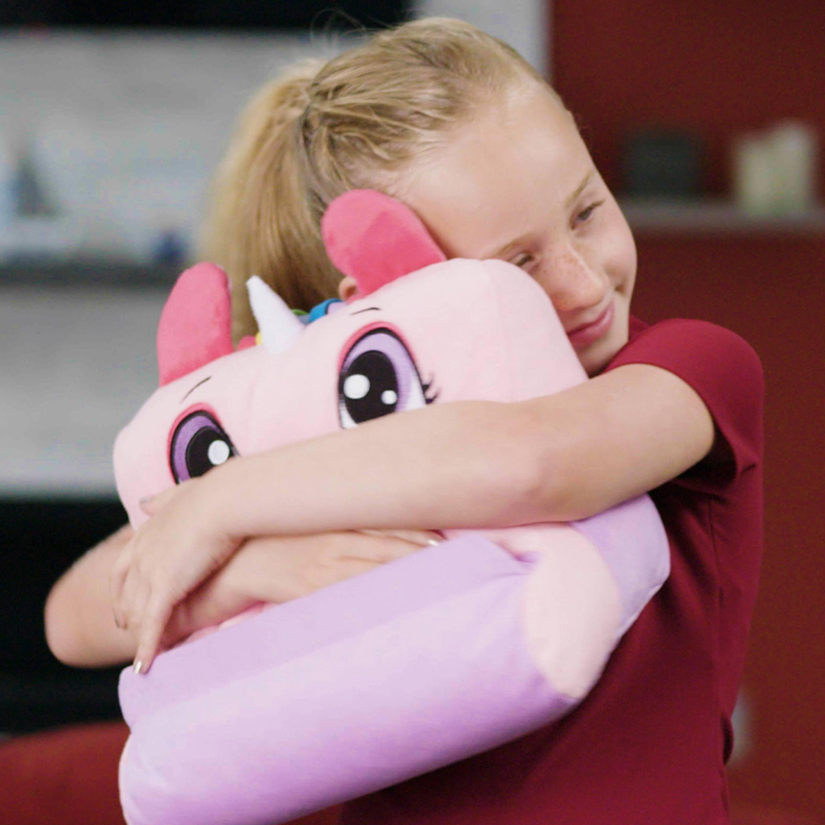 Unicorn Cartoon Pillow iPad Tablet Computer Phone Stand Animal Pillow Children's Plush Lazy Reading Pillow — image 4