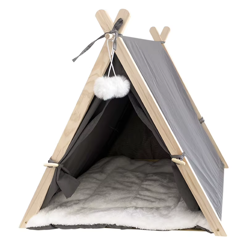 Portable Pet Tent for Dogs and Cats, Large Space with Door Curtains, Semi-enclosed, Detachable and Washable Pet Tent — image 5