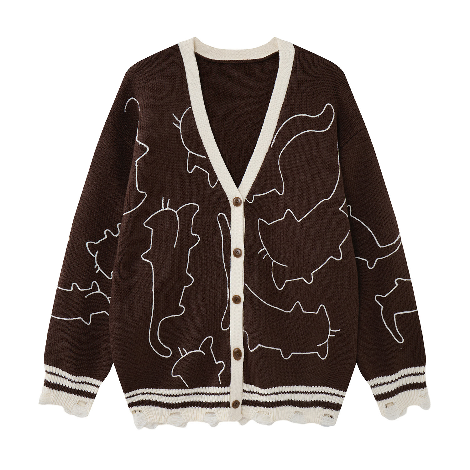 Cat silhouette jacquard jacket — image 8