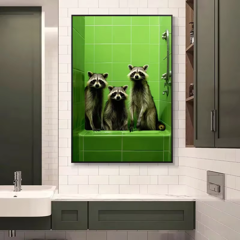 Pósters de Animales: Panda, Elefante y Chimpancé - Decoración Divertida para Baño, Inodoro o Habitación — imagen 3