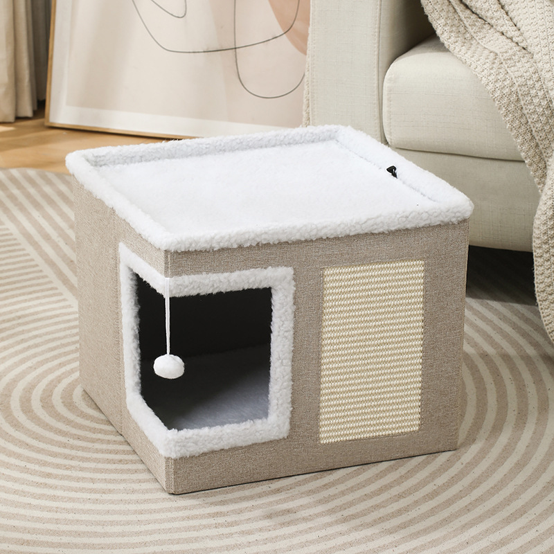 Pet Stool Pet Bed Indoor Foldable Storage Stool Cat Bed Dog Bed Factory — image 3