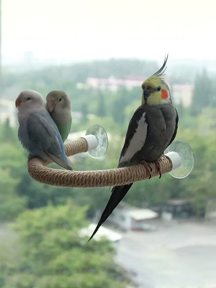 Linen Rope DIY Bendable Perch for Birds Non-slip Comfortable Grip Suction Cup Bird Climbing Rope Stable Durable 2026 — image 3
