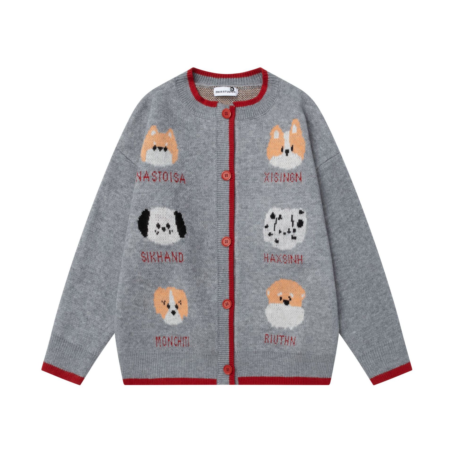 Fun dog head jacquard jacket — image 7