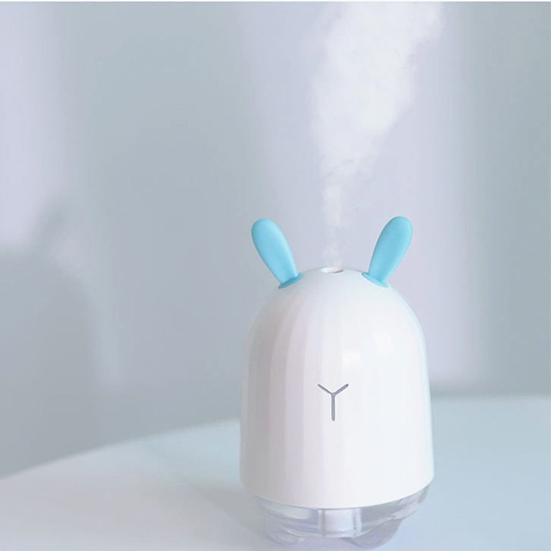 Lovely Rabbit Air Humidifier USB Aroma Diffuser with LED Lamp Mini Ultrasonic Cool Mist Maker Fogger for Office Car Air Purifier — image 5
