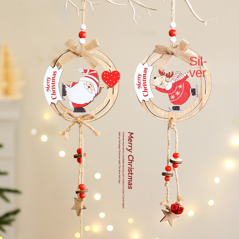 Decoraciones de Navidad de Madera Coloridas con Personajes Animados para Puertas — imagen 3