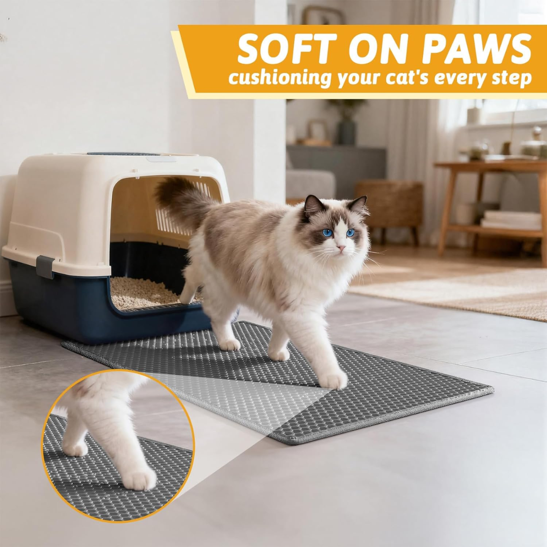 Manta de Limpieza para Gatos doble Capa Impermeable y Resistente a Orina 1 Unidad — imagen 2